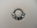 CZ Tapered Baguette and Round CZ Inlay Ring