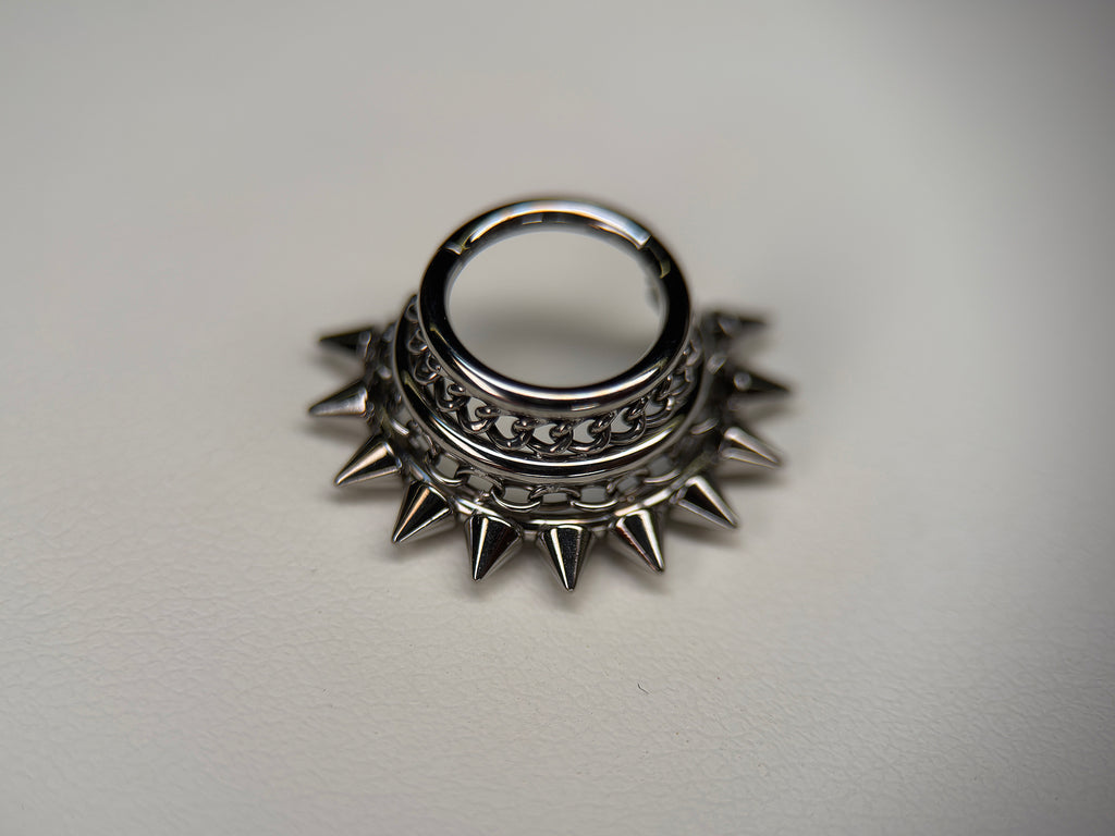 Stacked Spiky Chain Ring