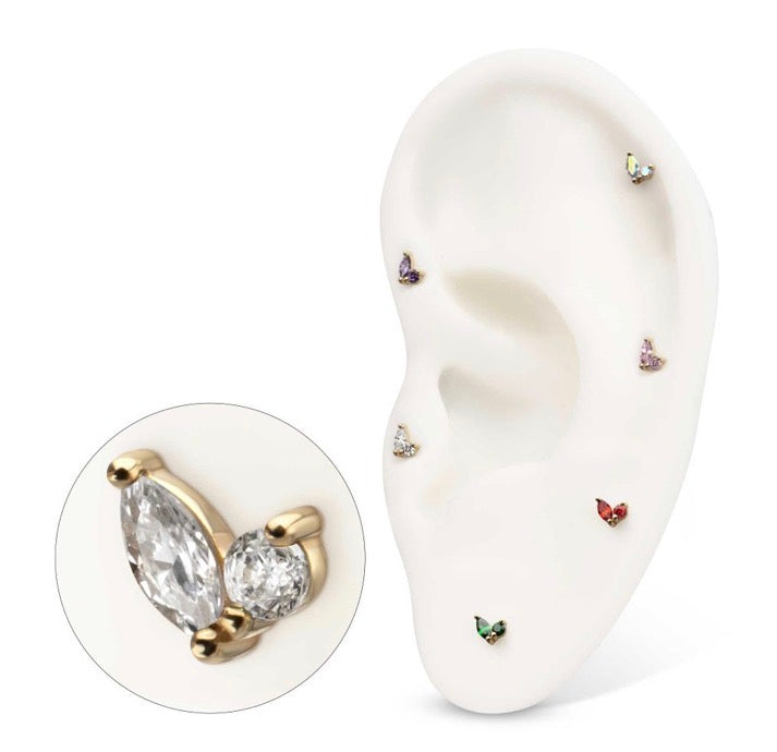 14k Marquise Duo