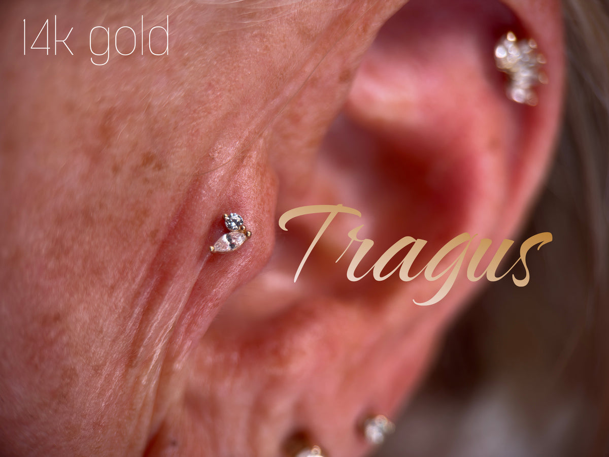 14k Marquise Duo