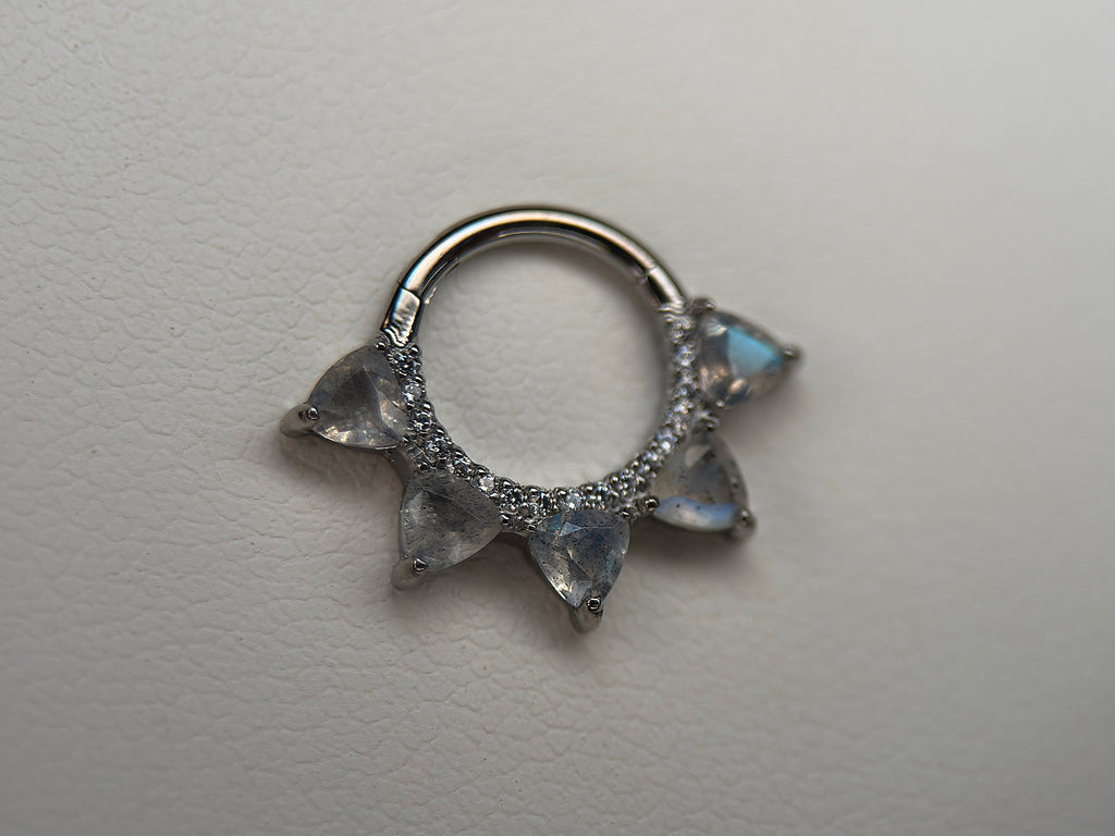 Labradorite Trillion Burst Ring