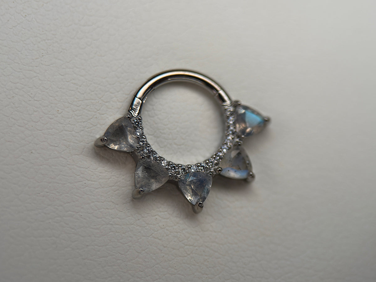 Labradorite Trillion Burst Ring