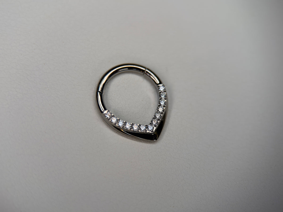 CZ Paved Point Ring