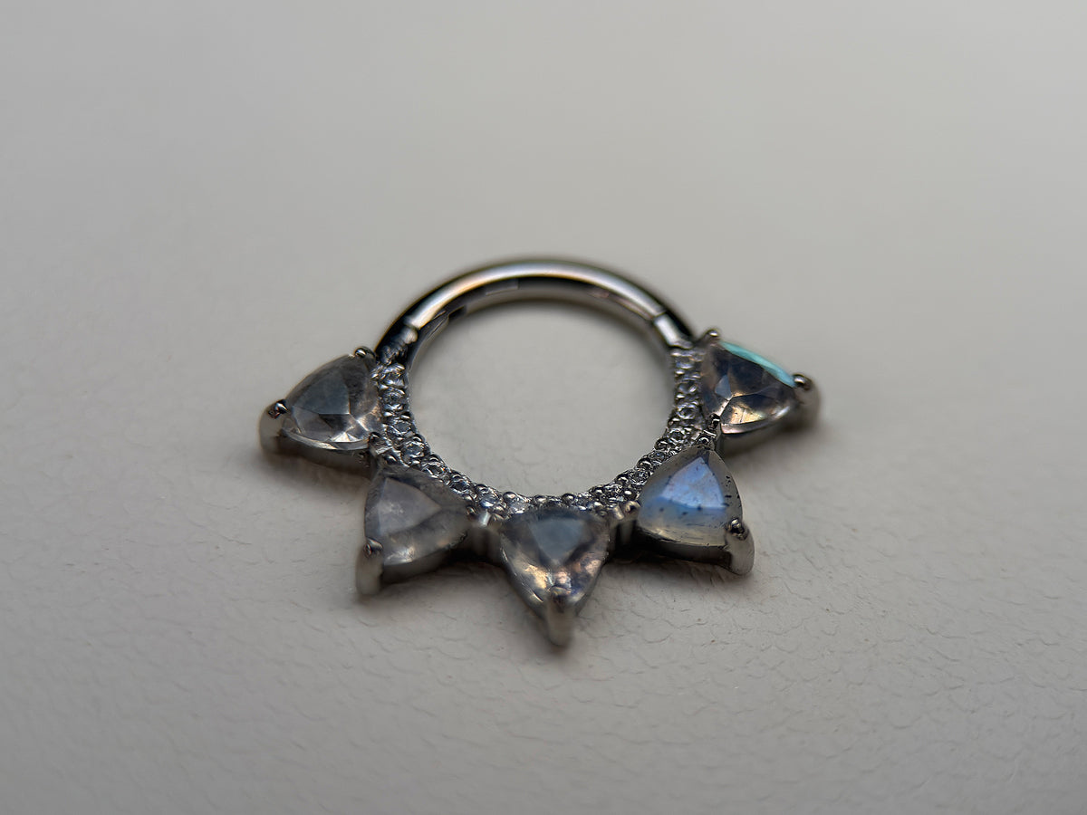 Labradorite Trillion Burst Ring