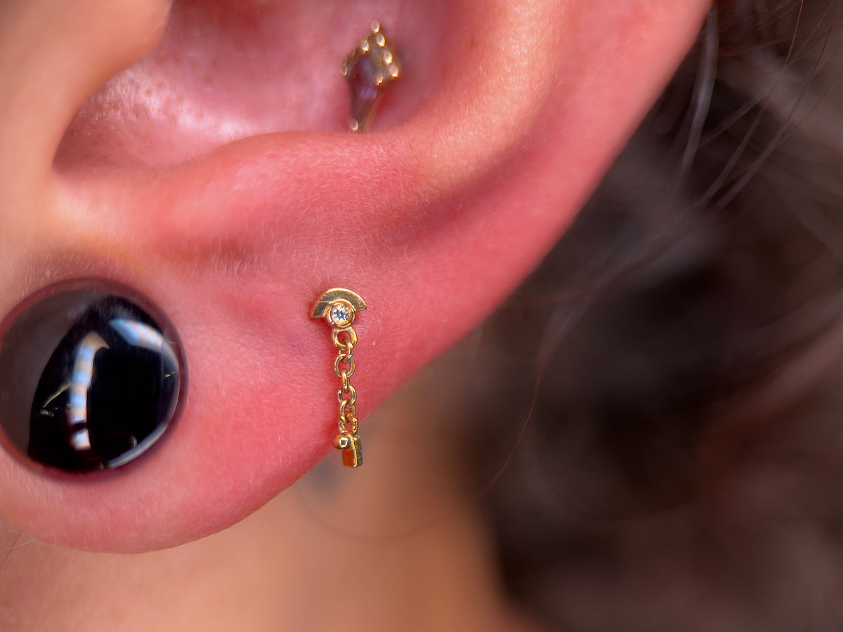 14k Bar Tassel End