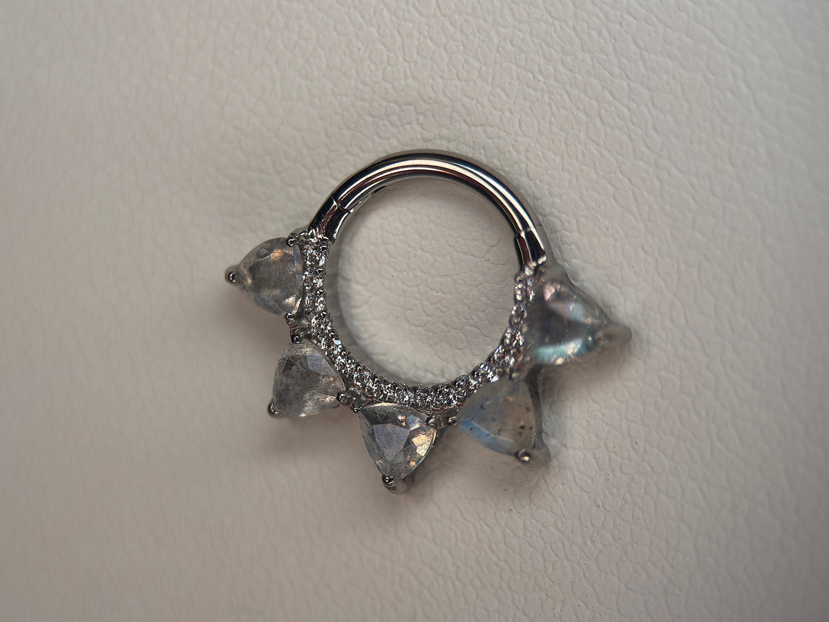 Labradorite Trillion Burst Ring