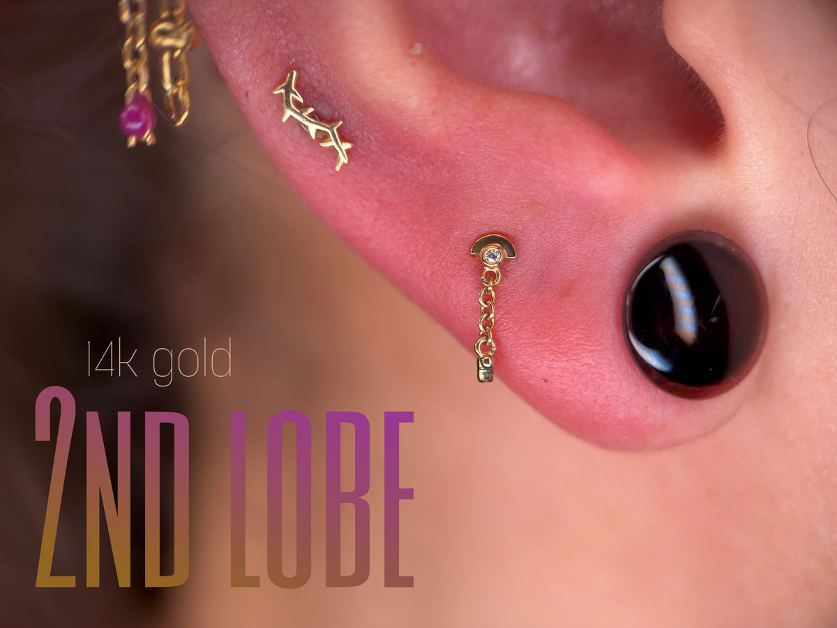 14k Bar Tassel End