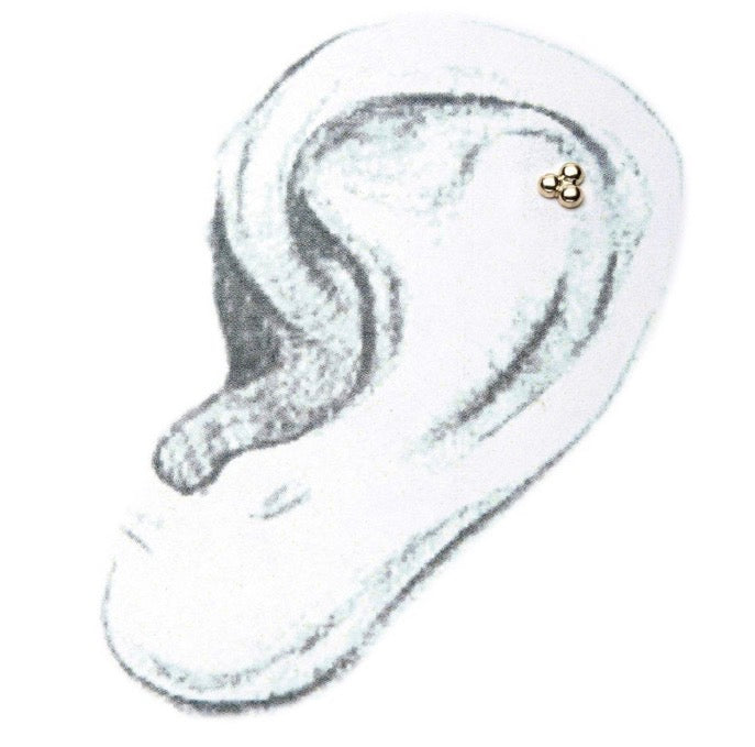 14k Tri-Bead