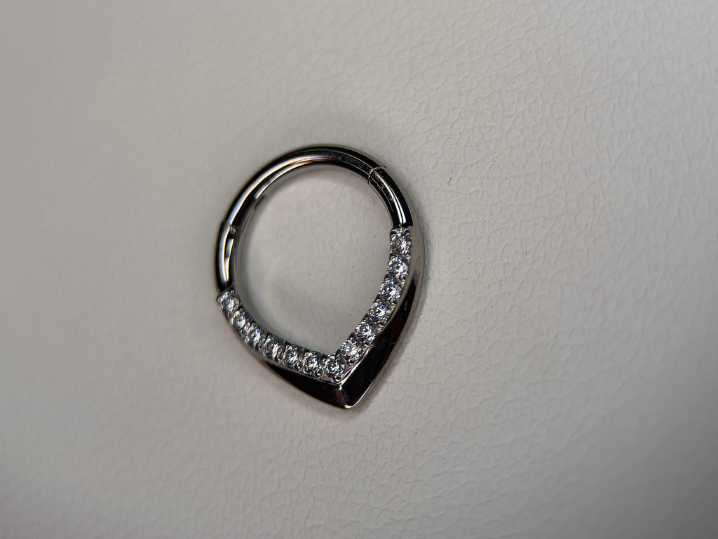 CZ Paved Point Ring
