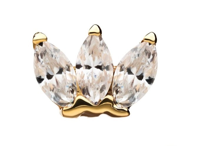 14k Tri-Marquise Fan