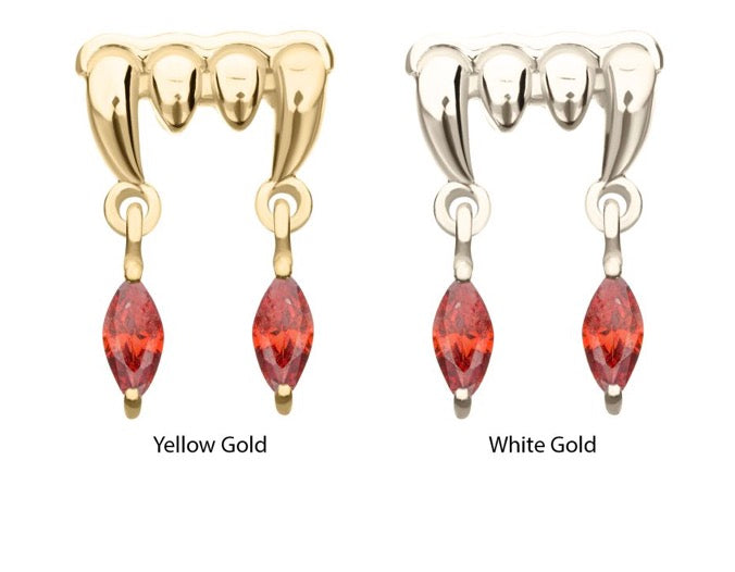 14k Dripping Fangs