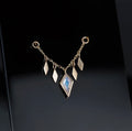 14k Beatti Patra Chain with Rainbow Moonstone